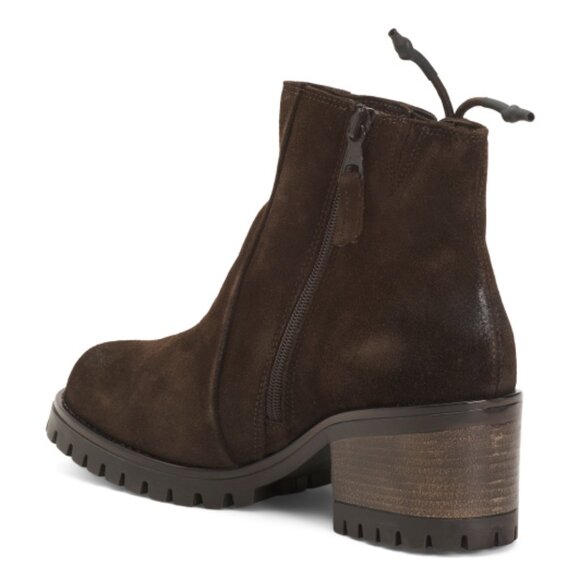 NEW MIZ MOOZ Suede Maiden Booties in chocolate for women 1225 6t3 - Picture 6 of 8
